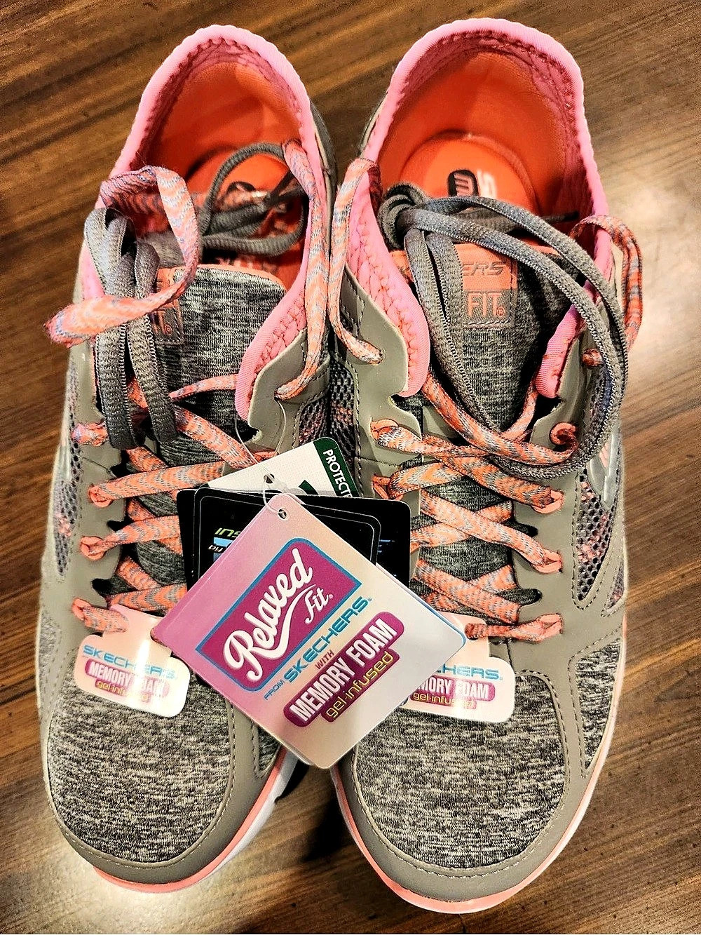Skechers Skech-Air Fitness Women's Athletic Shoes Gray & Pink US 9 NWT